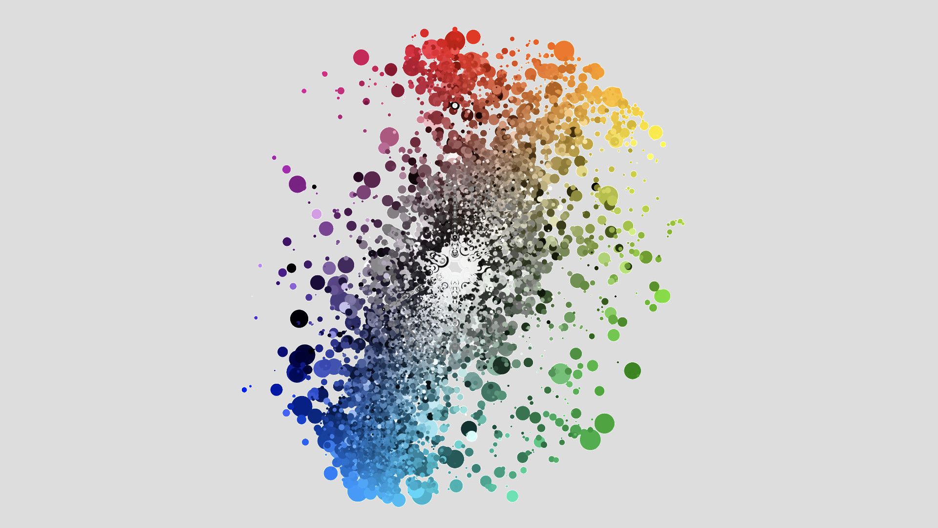 Color distribution scatter where each dot is a color occurrence across 1,000 analyzed site palettes