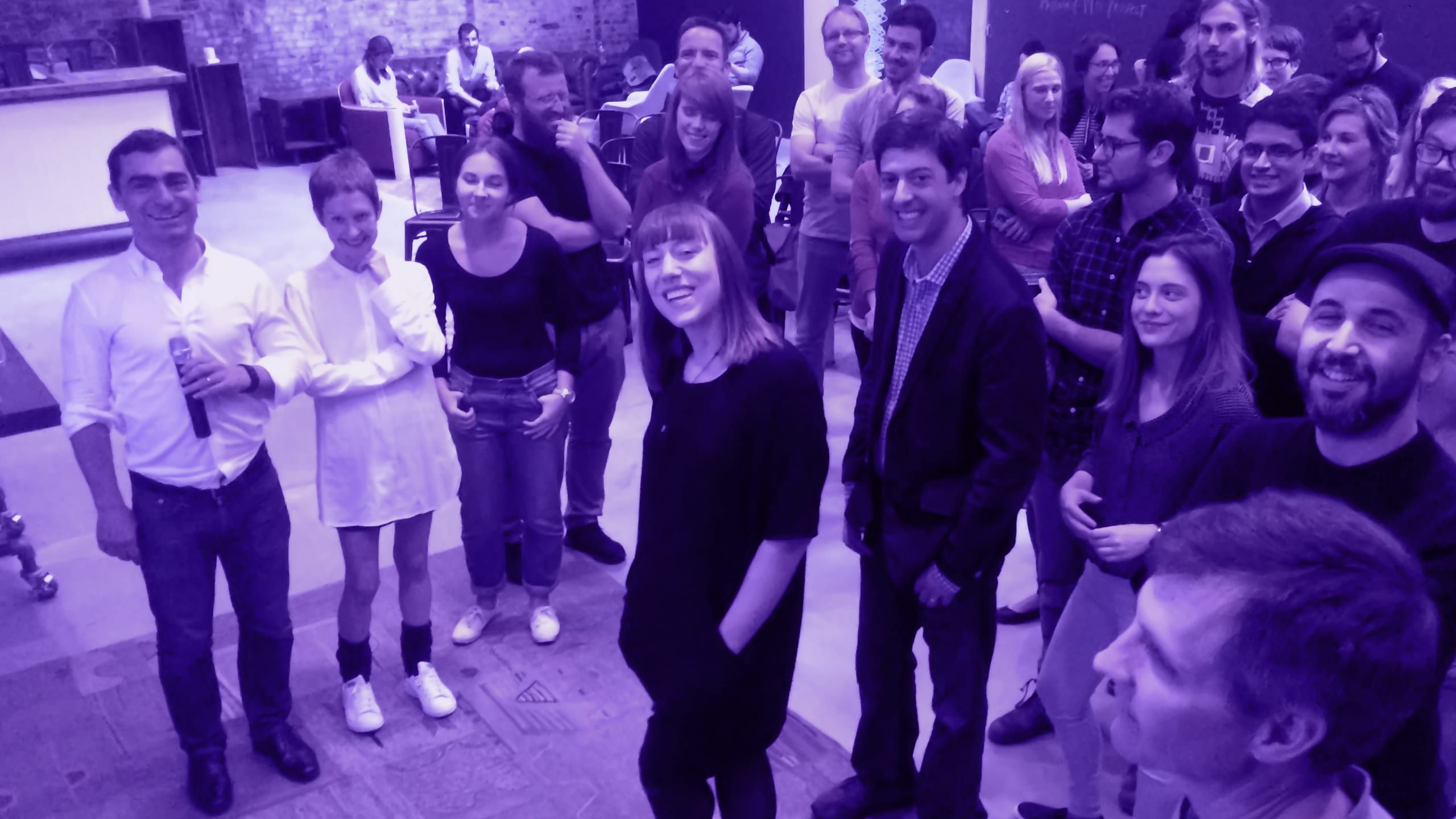 Data Stories listeners gathered together for a group photo at a live meetup
