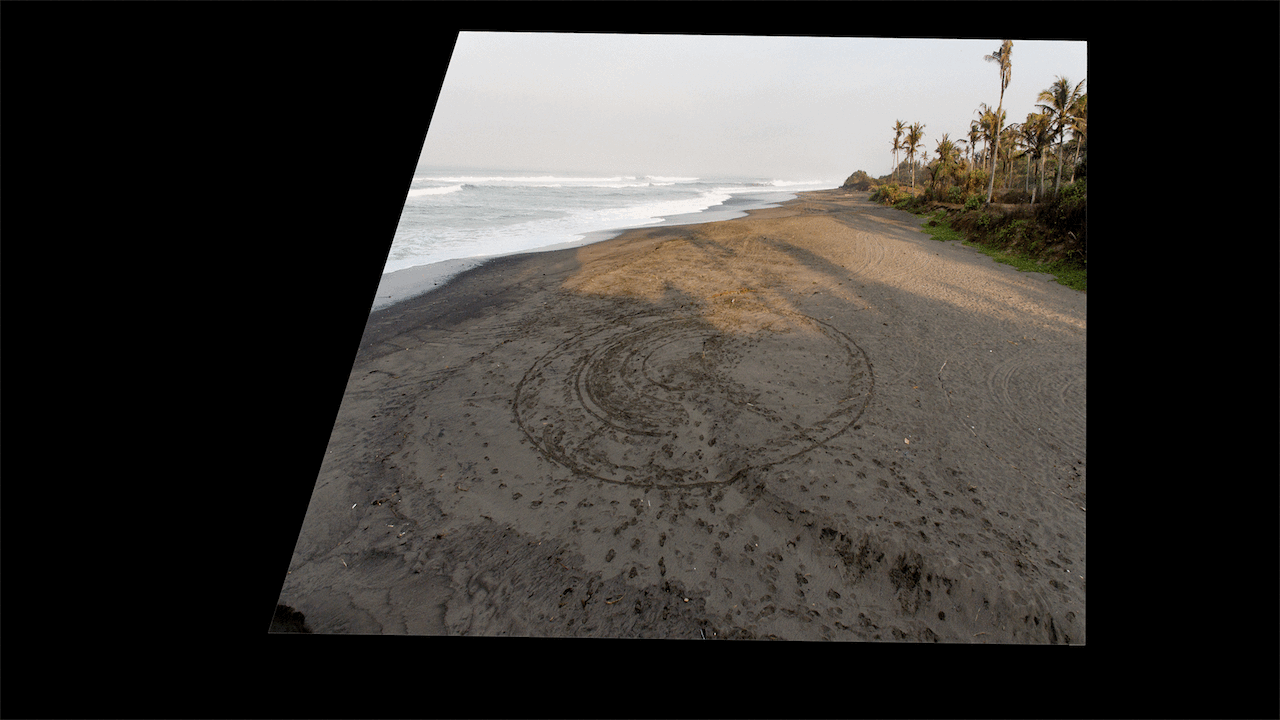 Timelapse of volunteers sorting and arranging collected beach plastic into the semi-radial Perpetual Plastic sculpture